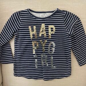 Mud Pie Girls Happy Girl Shirt Sz 24M/2T/3T